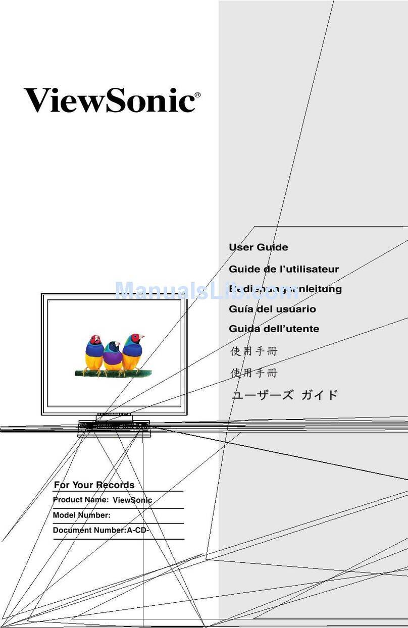 ViewSonic Optiquest Q190mb User manual
