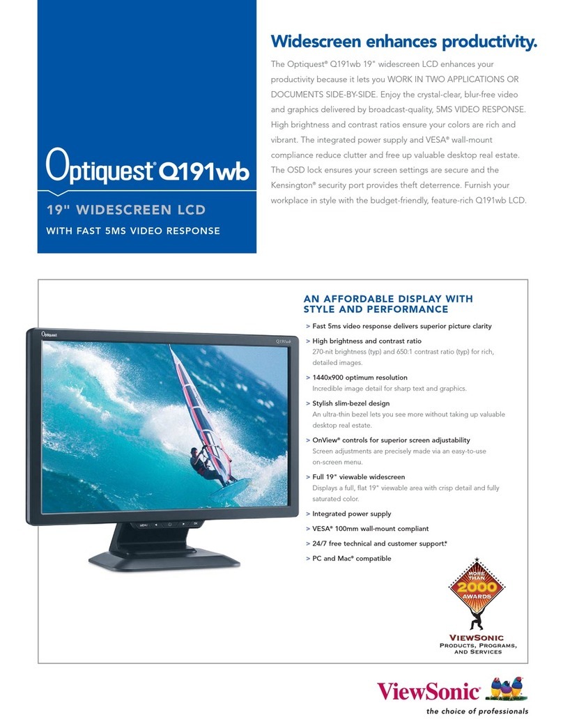 ViewSonic Optiquest Q191wb User manual