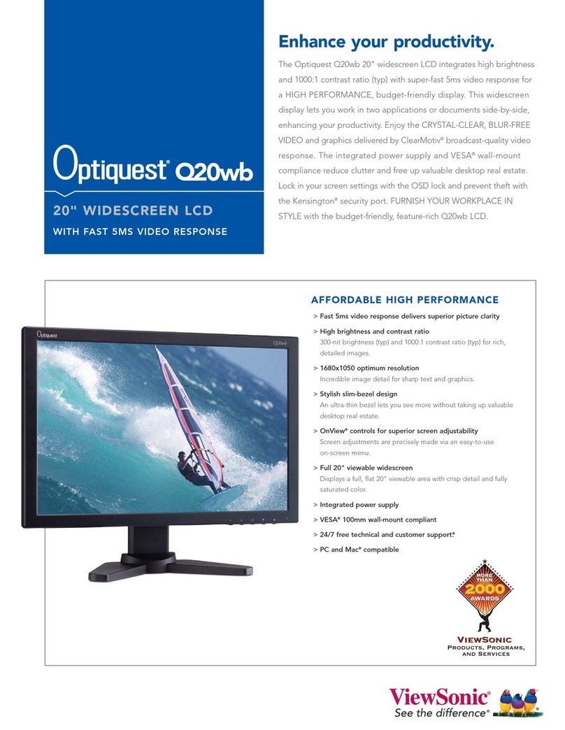 ViewSonic Optiquest Q20WB User manual