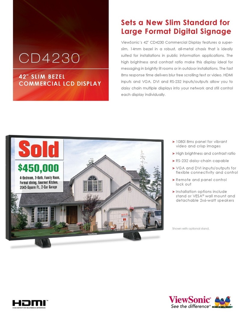 ViewSonic CD4230 - 42" LCD Flat Panel Display Specifications