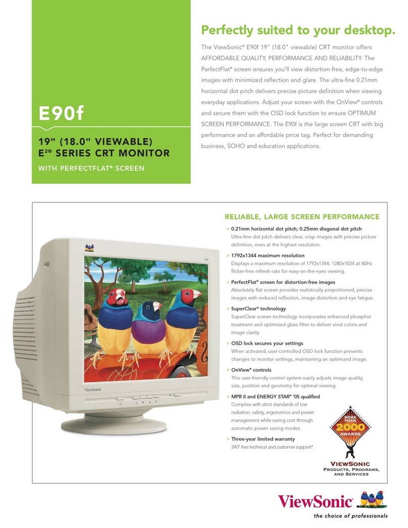 ViewSonic E90F - 19" CRT Display User manual