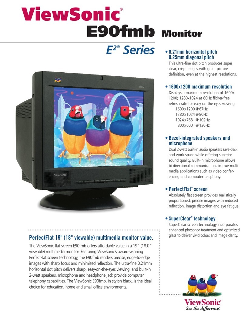 ViewSonic E90FMB - 19" CRT Display User manual