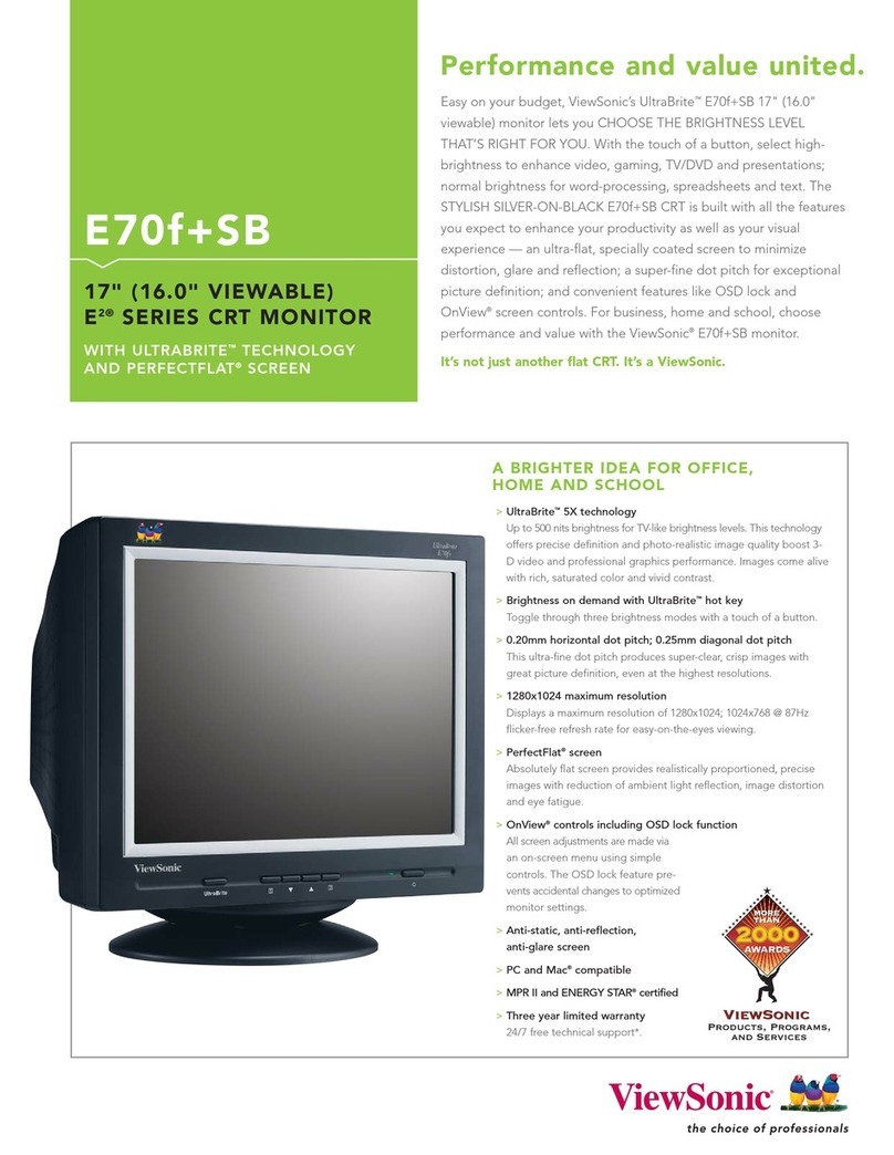 ViewSonic E70F - 17" CRT Display User manual