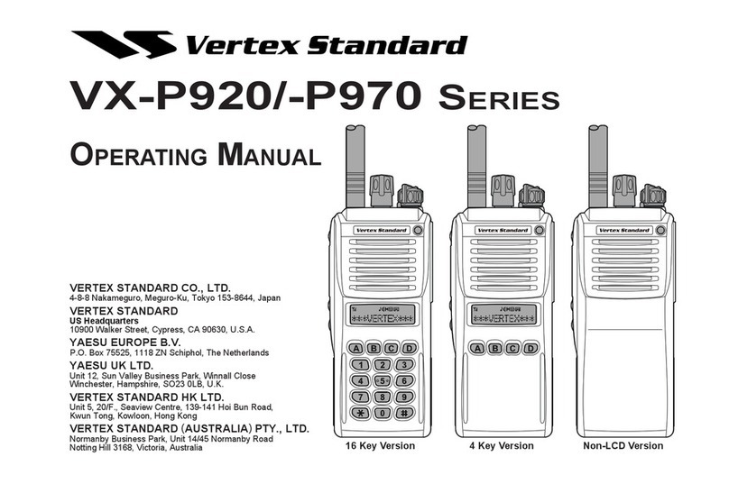 Vertex Standard VX-P920 Series User manual