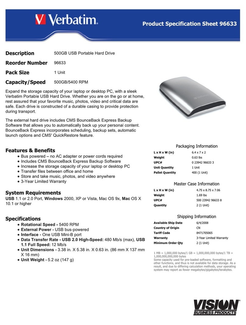 Verbatim 96633 User manual Verbatim 96633 User manual
