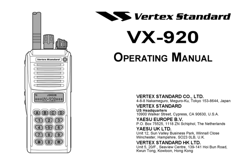 Vertex Standard VX-920 series User manual
