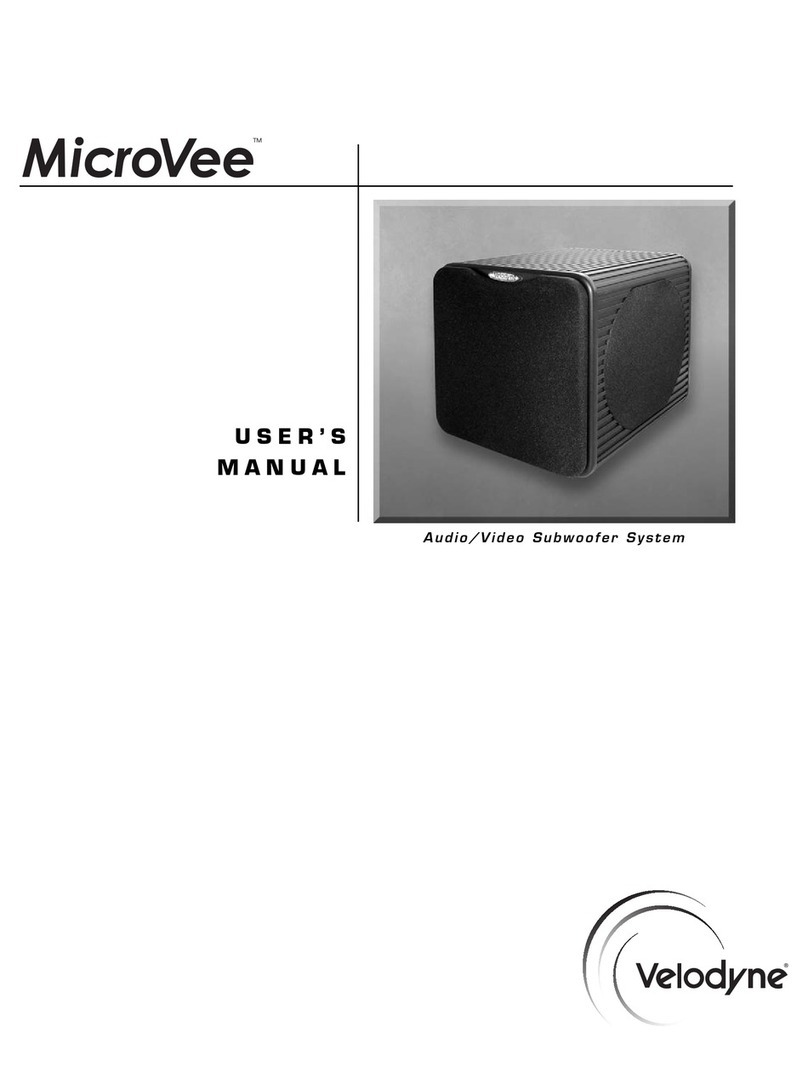 Velodyne MicroVee User manual