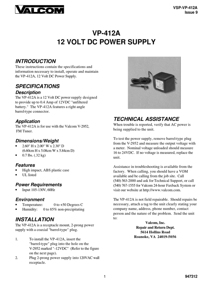 Valcom VP-412A User manual