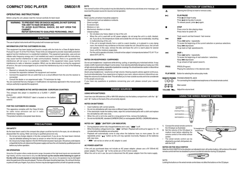 Venturer DM8301R operating instructions
