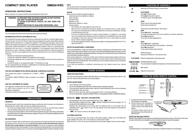 Venturer DM8301KRC operating instructions