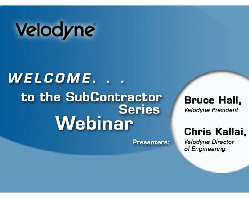 Velodyne SubContractor Series SC-1250 brochure