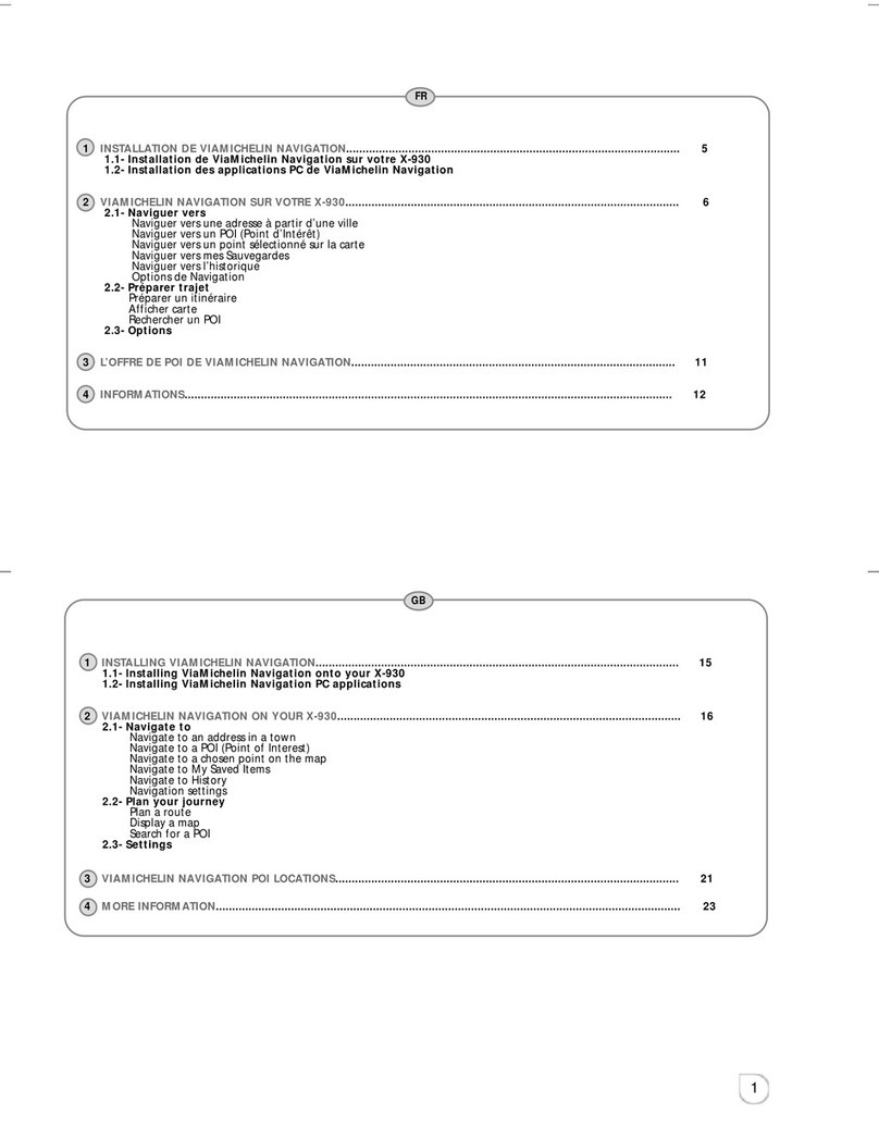 ViaMichelin Navigation X-930 user guide