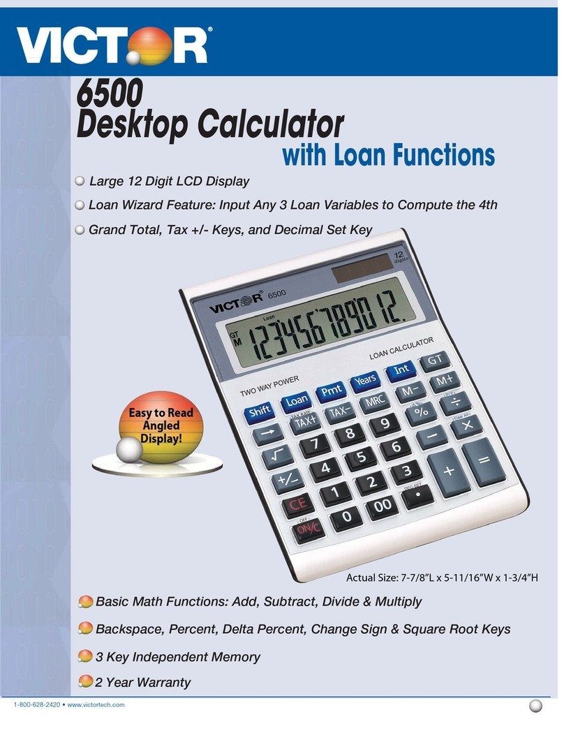 Victor 6500 User manual Victor 6500 User manual