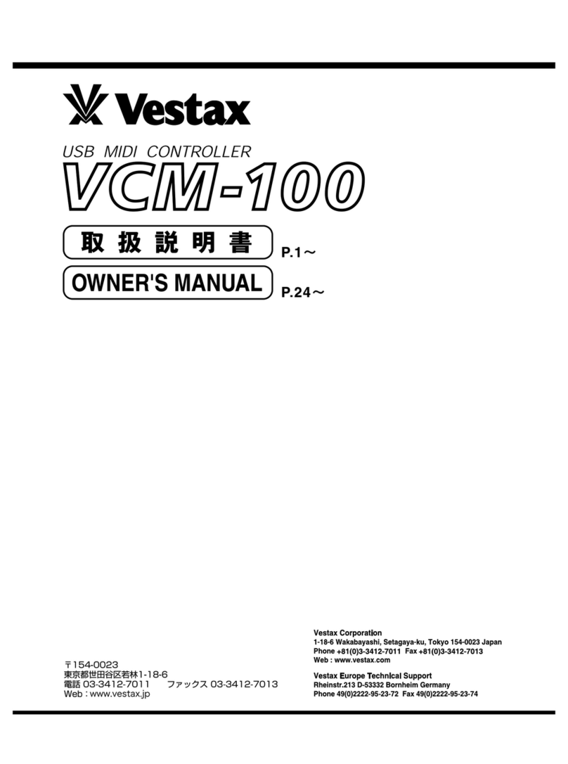 Vestax VCM-100 owner's manual