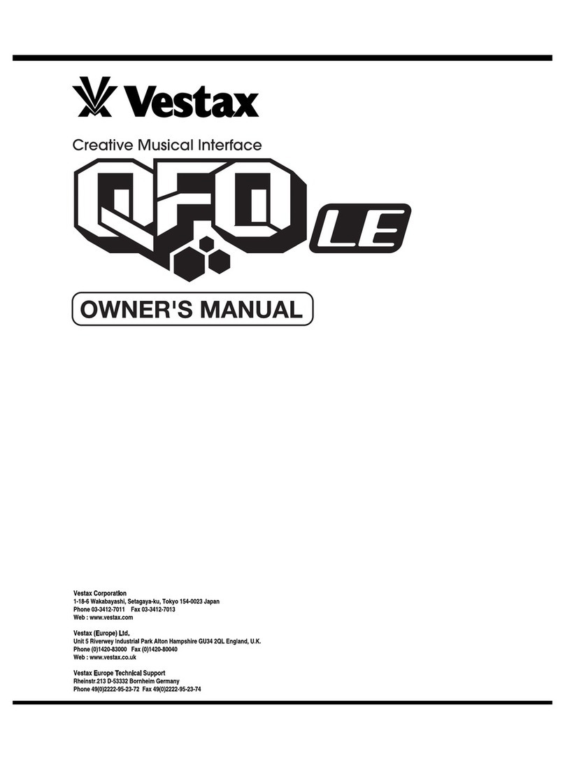 Vestax QFO LE User manual Vestax QFO LE User manual