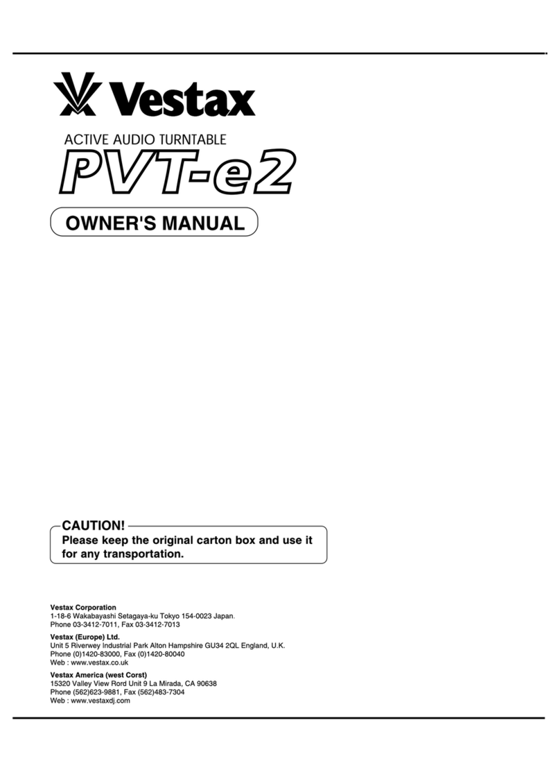 Vestax PVT-e2 User manual