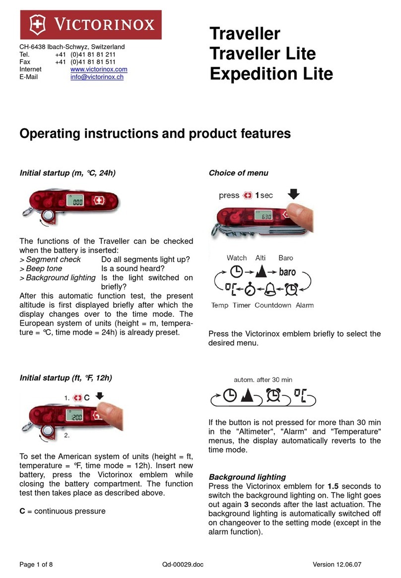 Victorinox Traveller operating instructions