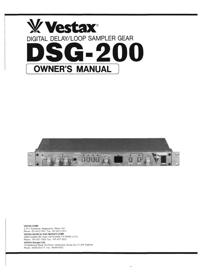 Vestax DSG-200 owner's manual