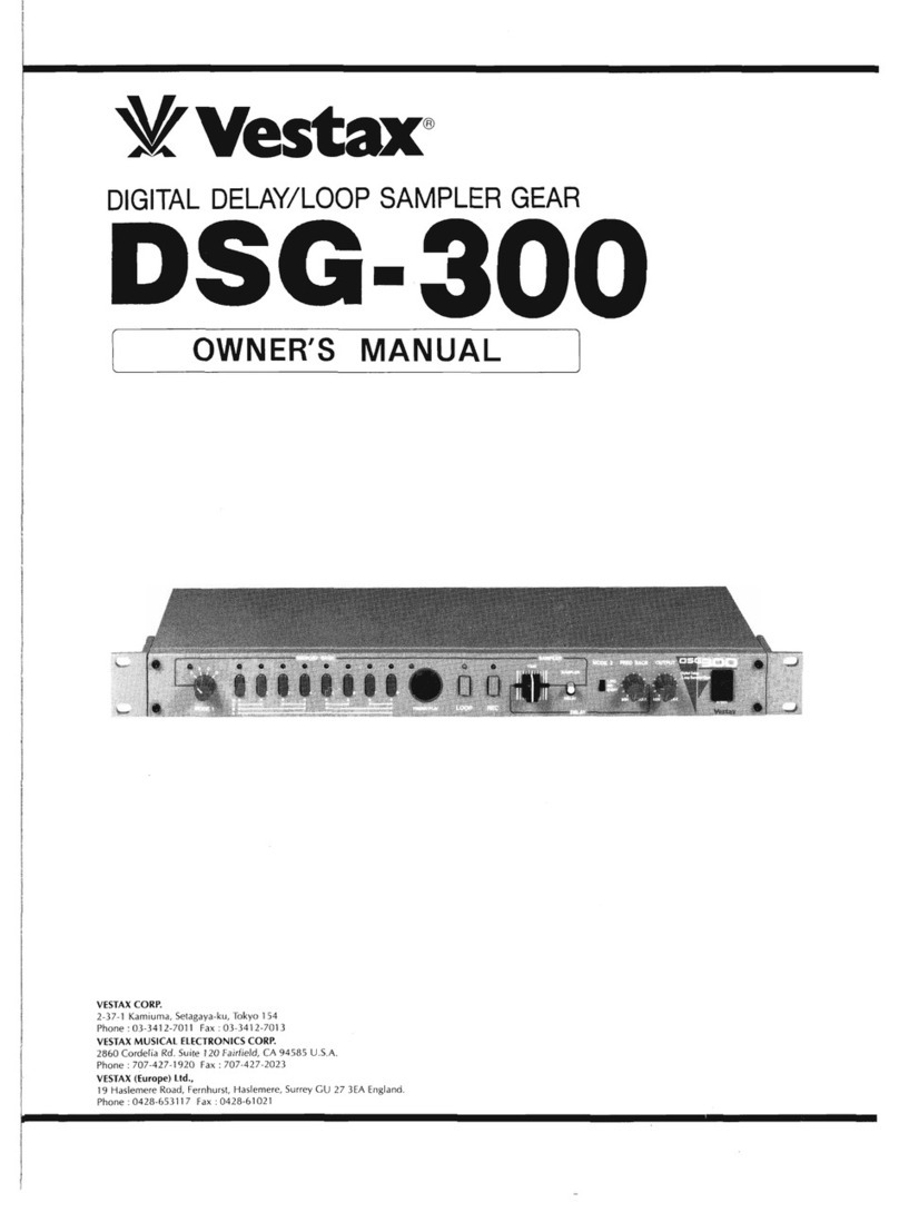 Vestax DSG-300 owner's manual