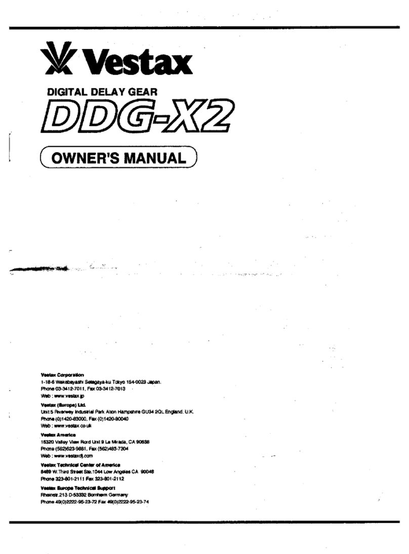 Vestax DDG-X2 User manual Vestax DDG-X2 User manual
