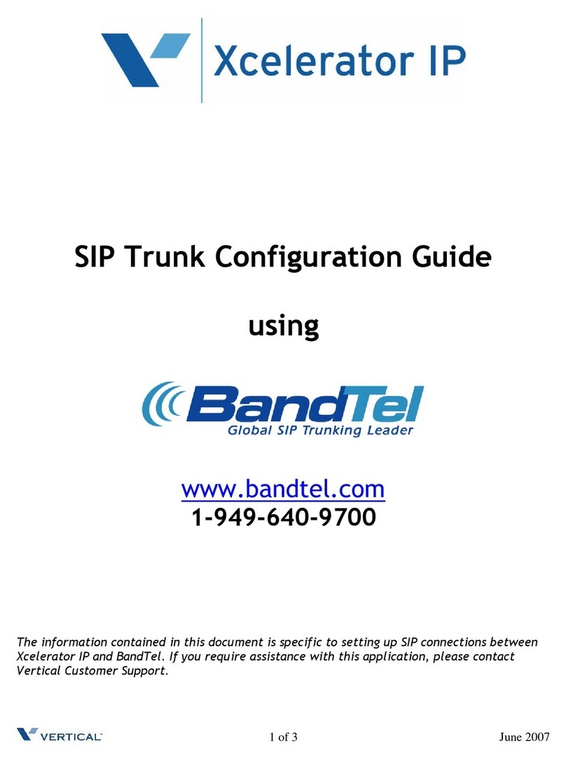 Vertical Xcelerator IP IP2007 User manual