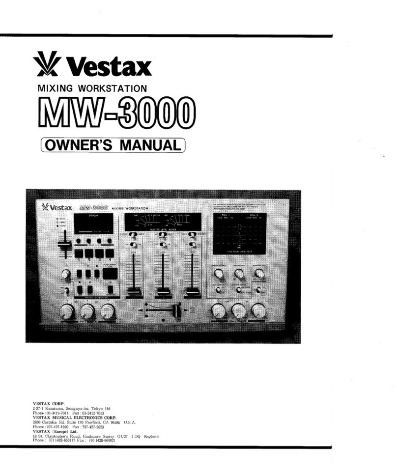 Vestax MW-3000 owner's manual