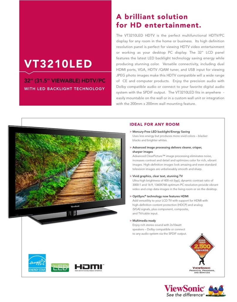 ViewSonic VT3210LED Specifications