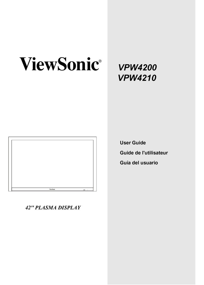 ViewSonic VPW4200 - 42" Plasma TV User manual ViewSonic VPW4200 - 42" Plasma TV User manual