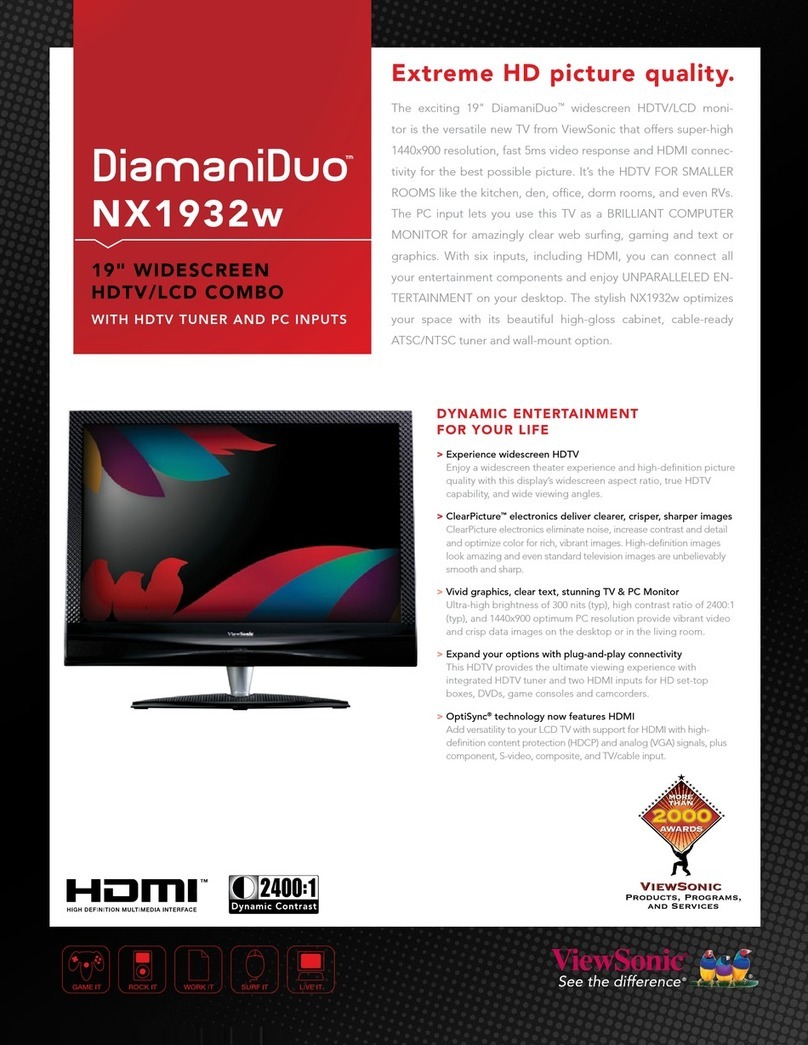 ViewSonic NX1932W - DiamaniDuo - 19" LCD TV User manual