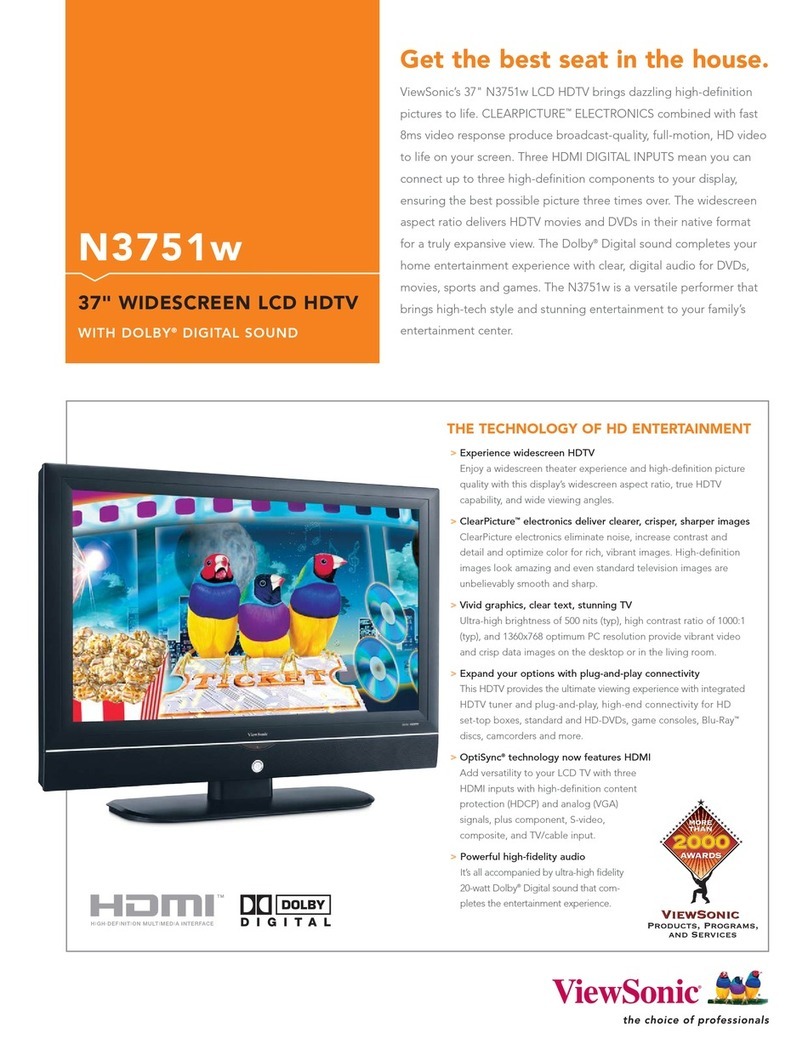 ViewSonic N3751W - 37" LCD TV User manual