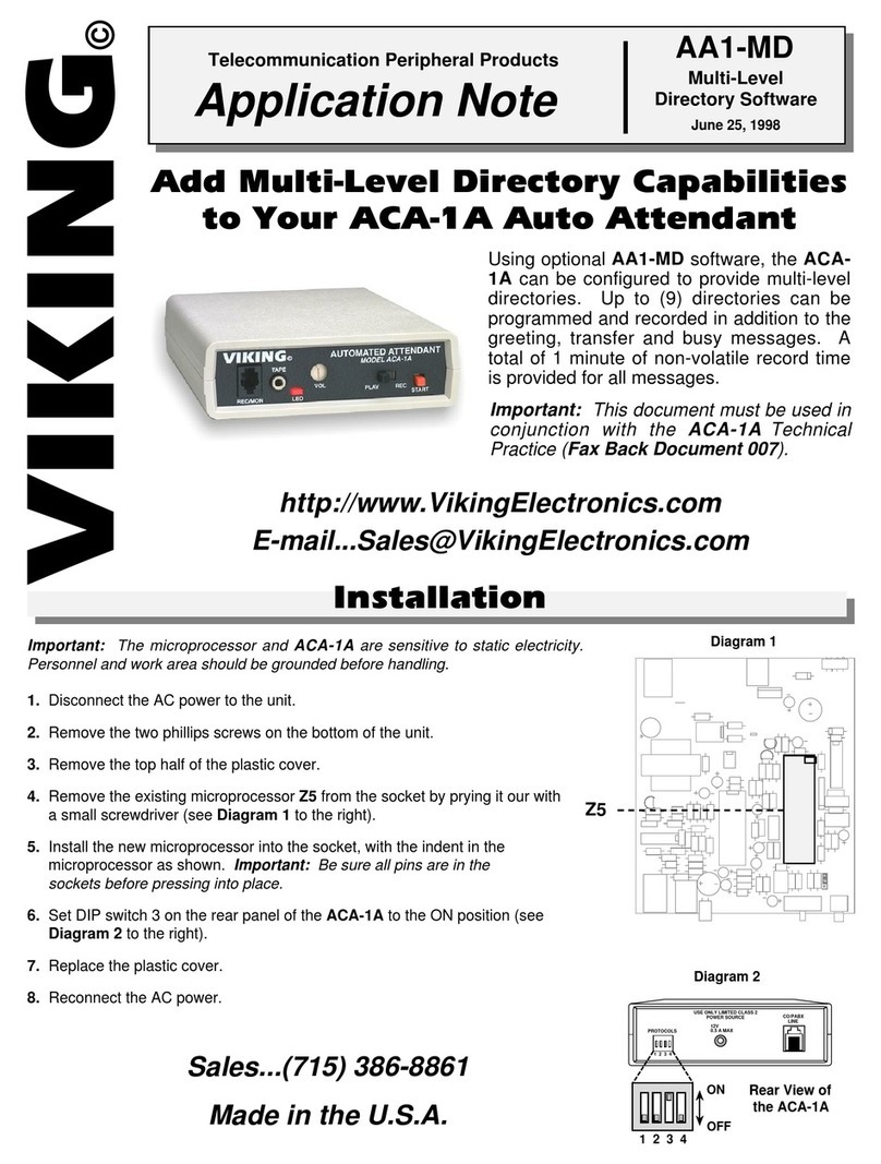 Viking AA1-MD Application note Viking AA1-MD Application note