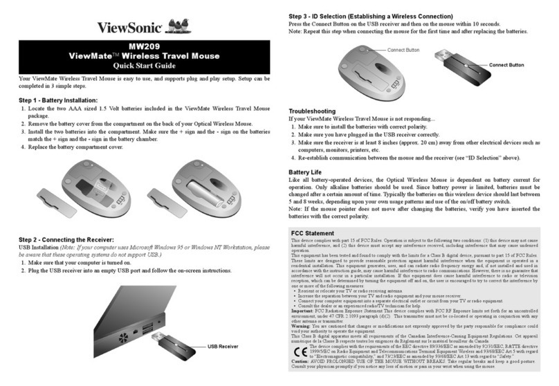 ViewSonic ViewMate MW209 quick start guide