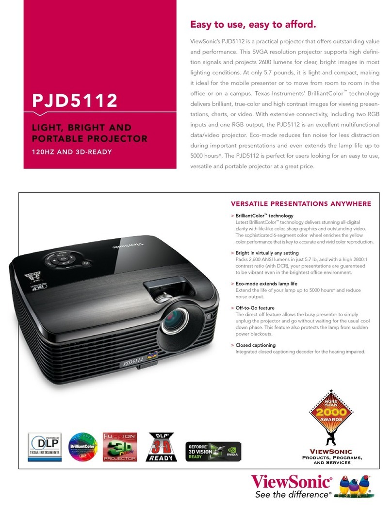 ViewSonic PJD5112 - s SVGA DLP Projector User manual