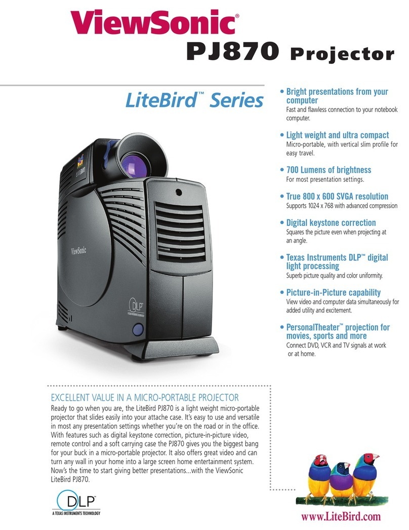ViewSonic LiteBird PJ870 User manual