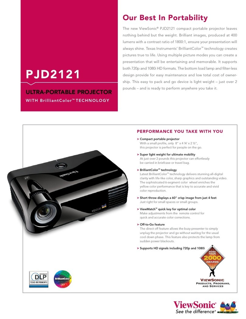 ViewSonic PJD2121 - SVGA DLP Projector Specification sheet