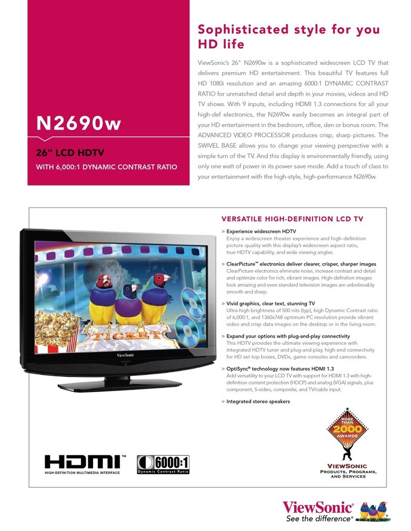 ViewSonic N2690w - 26" LCD TV Specifications