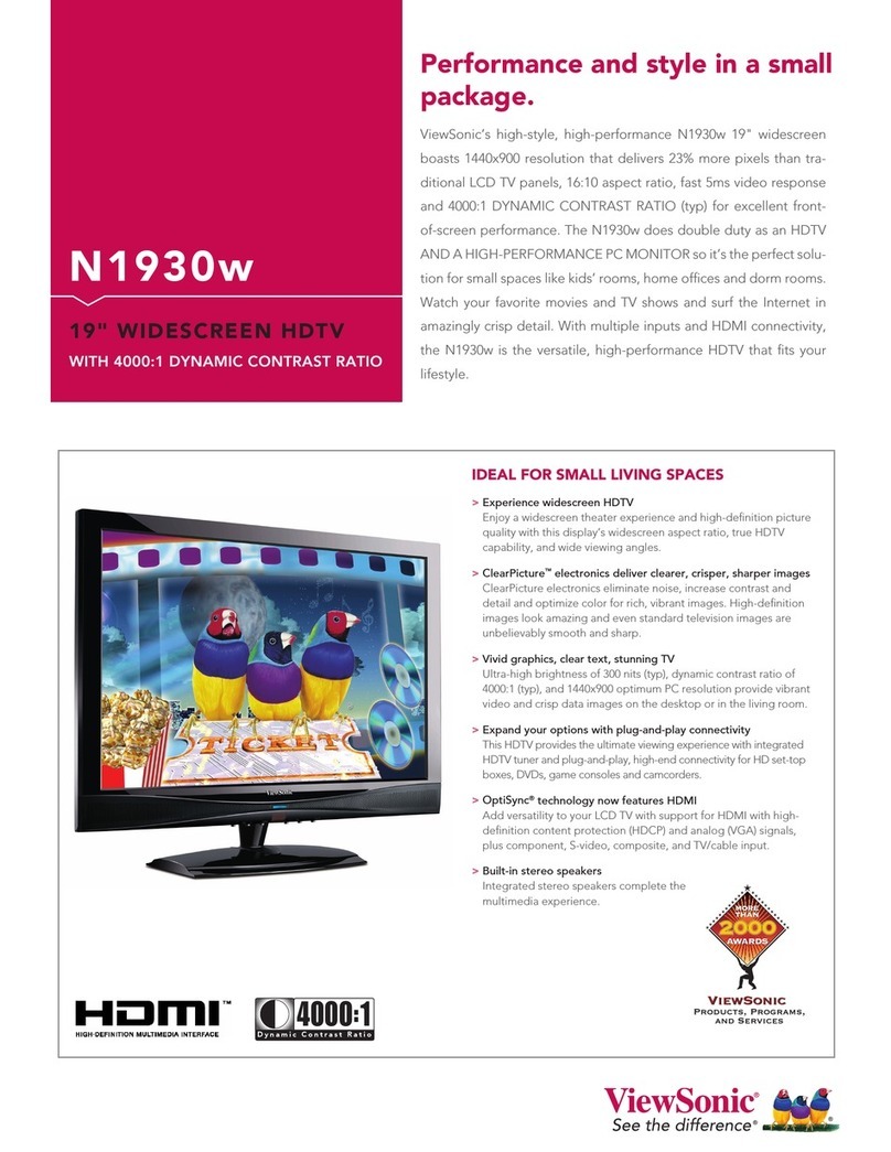 ViewSonic N1930W - 19" LCD TV User manual
