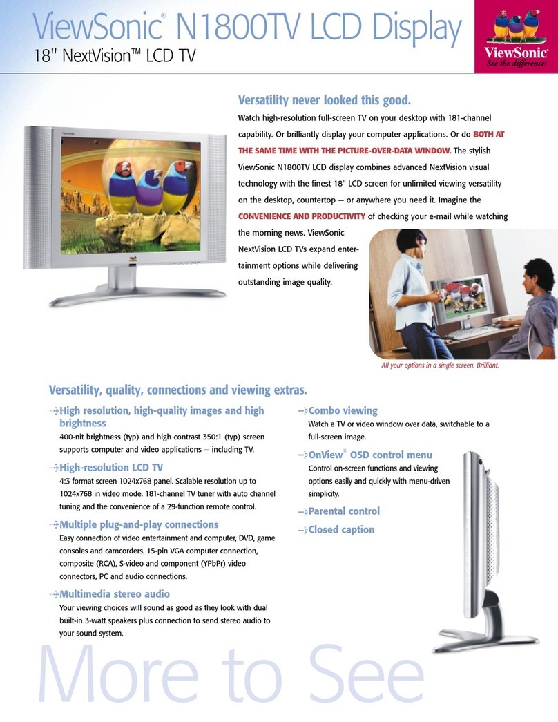 ViewSonic N1800TV - 18" LCD TV User manual