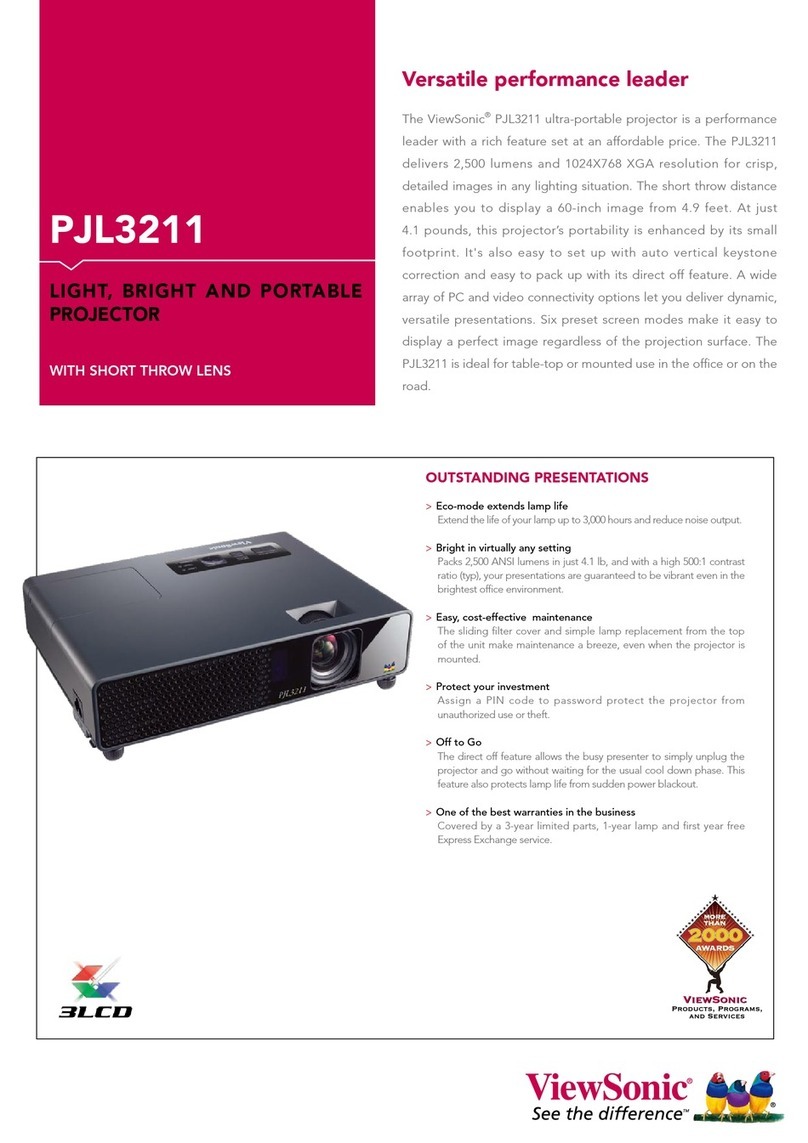 ViewSonic PJL3211 VS12417 Specification sheet