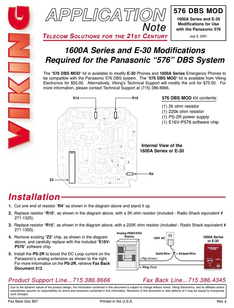 Viking E-1600A series Installation and operating instructions Viking E-1600A series Installation and operating instructions