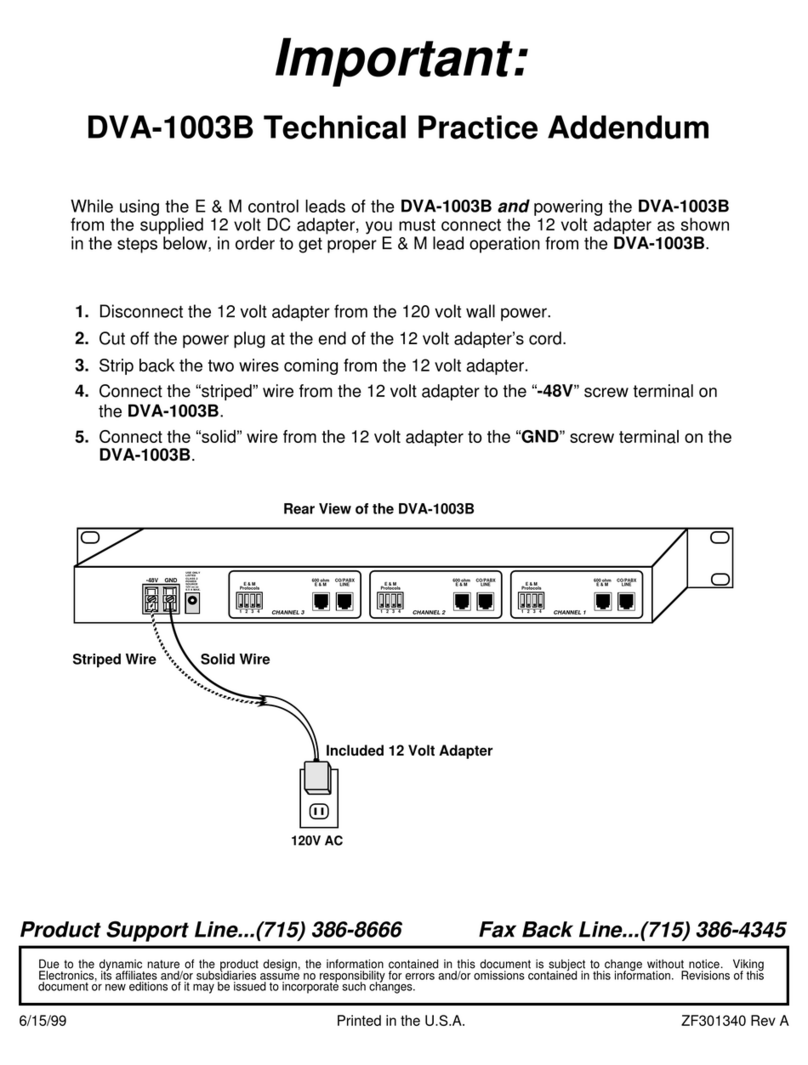 Viking DVA-1003B Installation and operating instructions Viking DVA-1003B Installation and operating instructions