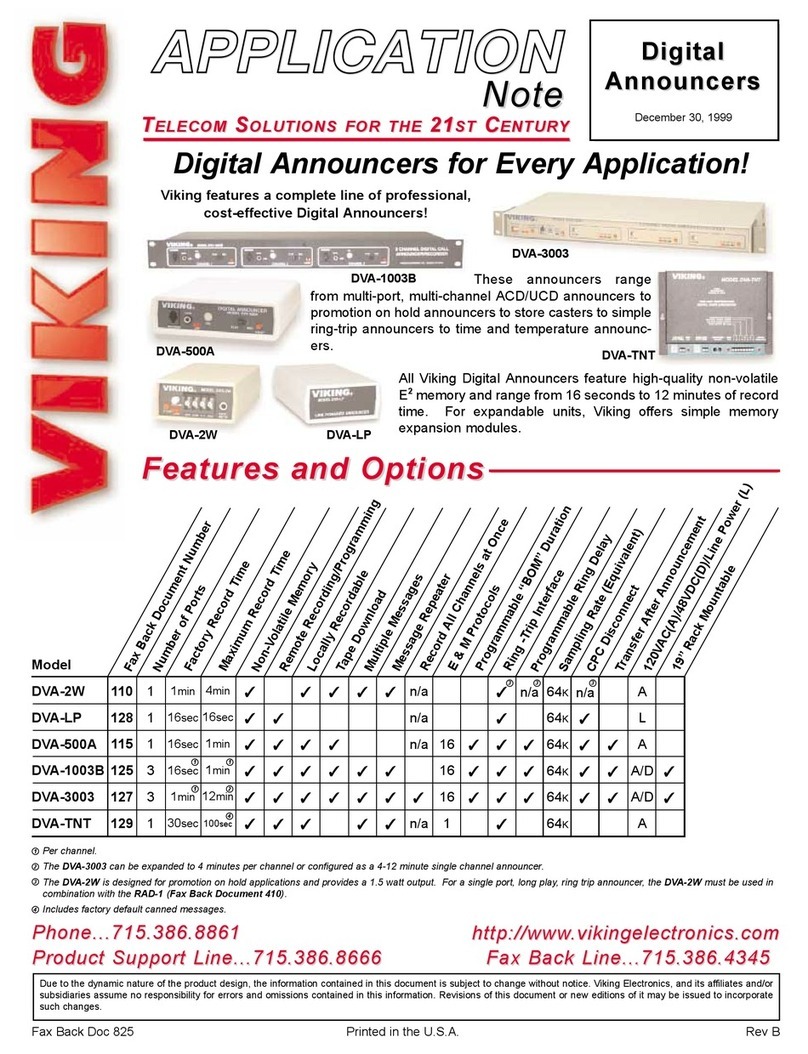 Viking DVA-1003B Installation and operating instructions Viking DVA-1003B Installation and operating instructions