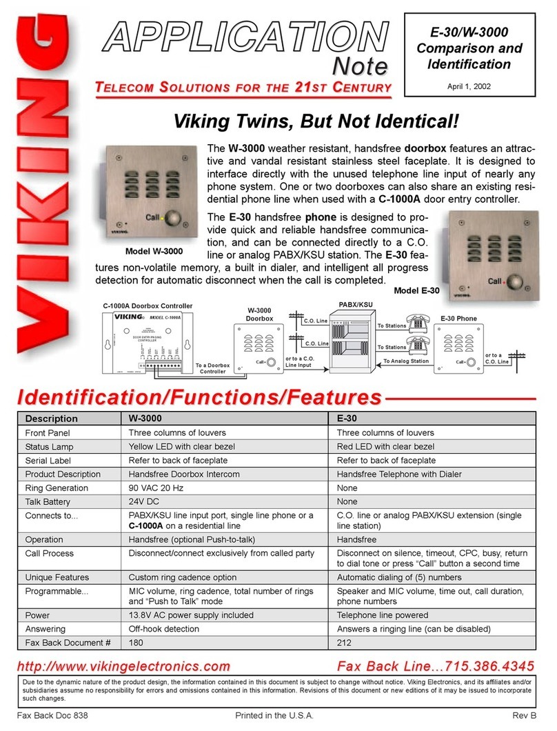 Viking W-3000 Installation and operating instructions