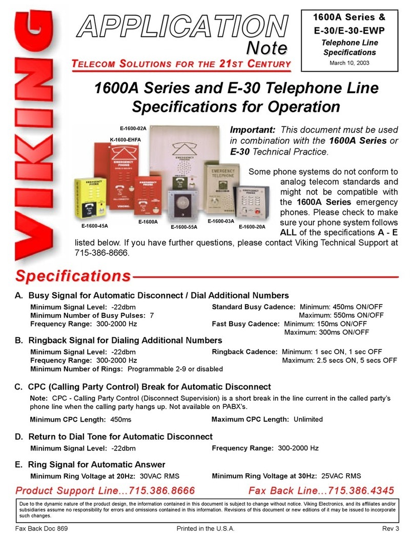 Viking E-1600A series Installation and operating instructions