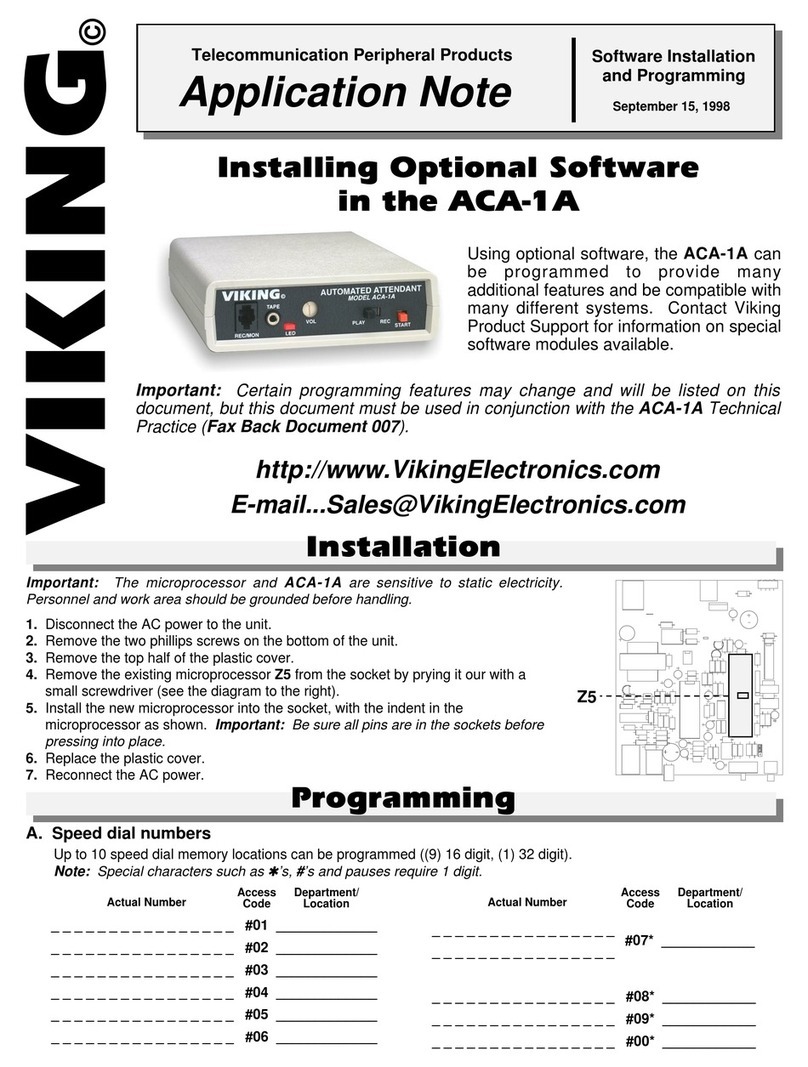 Viking ACA-1A Quick start guide