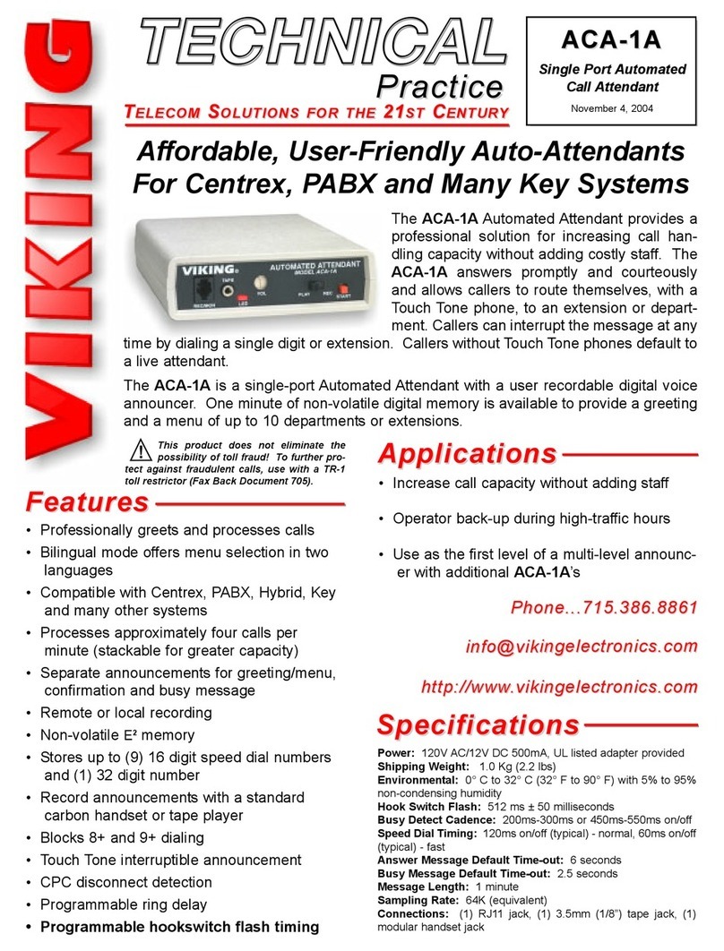 Viking ACA-1A Instructions for use
