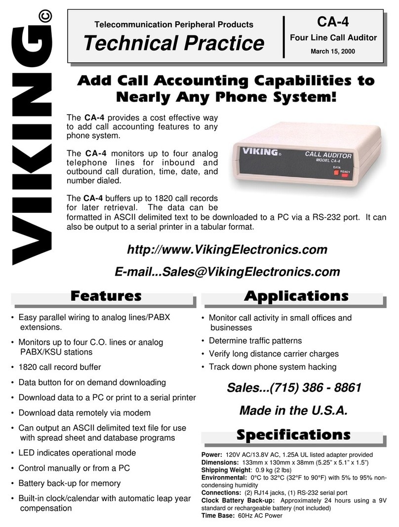 Viking CA-4 Instructions for use Viking CA-4 Instructions for use