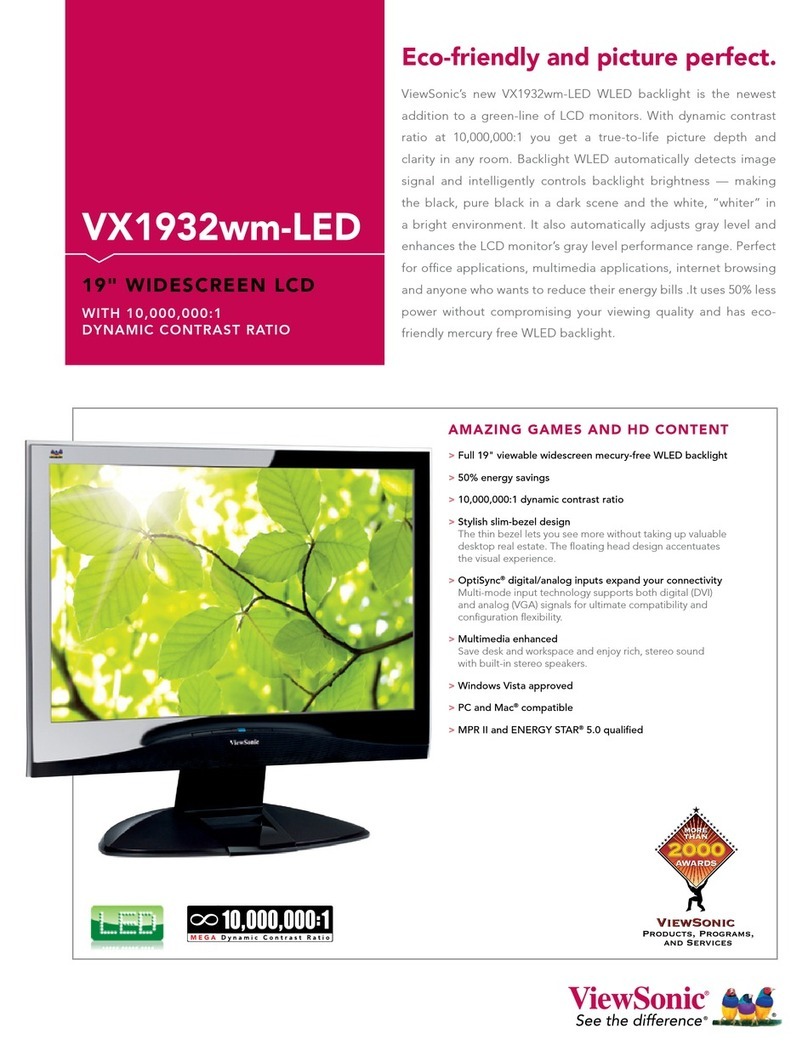 ViewSonic VG1932wm-LED User manual