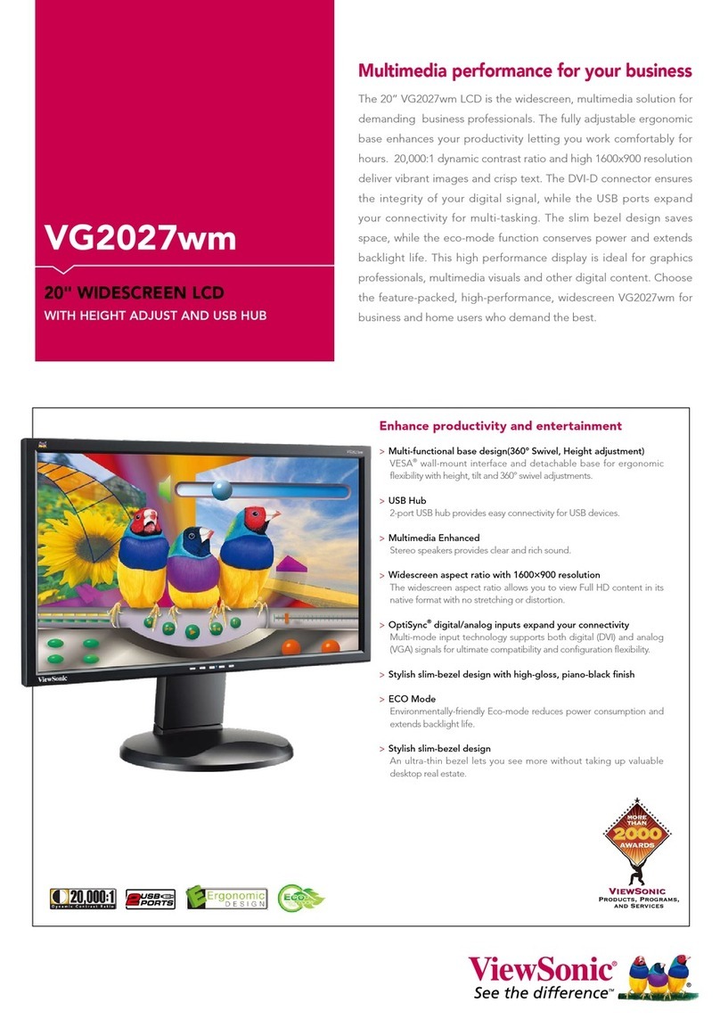 ViewSonic VG2027WM User manual ViewSonic VG2027WM User manual