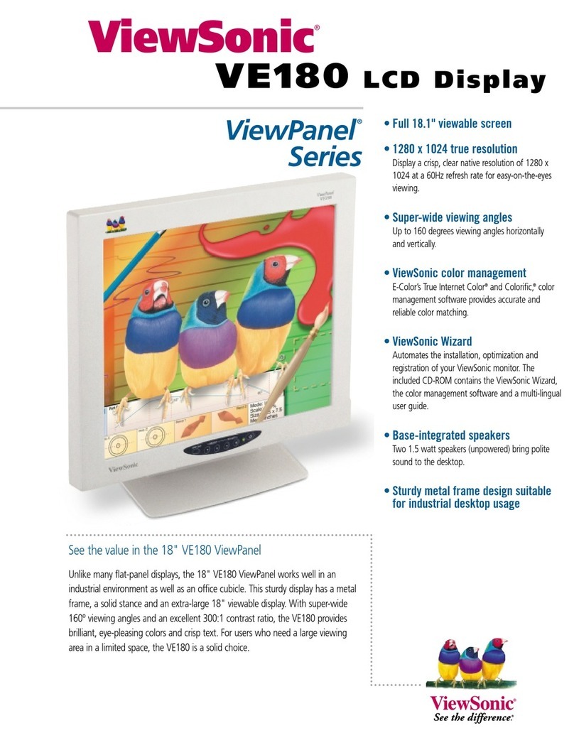 ViewSonic ViewPanel VE180 User manual